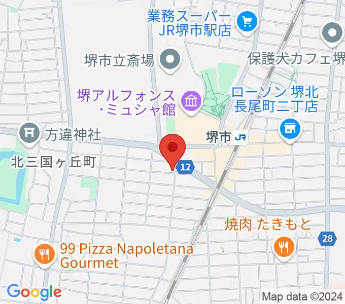 堺レッドハウスの地図