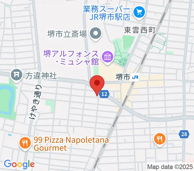 堺レッドハウスの地図