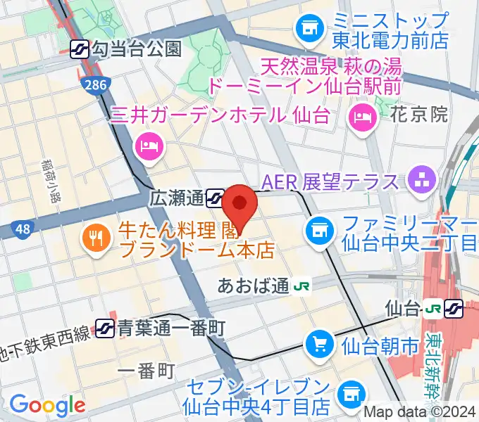 仙台enn 2nd・enn 3rdの地図