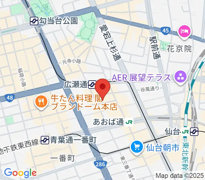 仙台enn 2nd・enn 3rdの地図