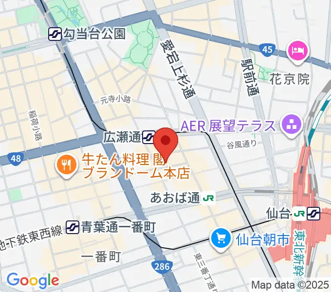 仙台enn 2nd・enn 3rdの地図