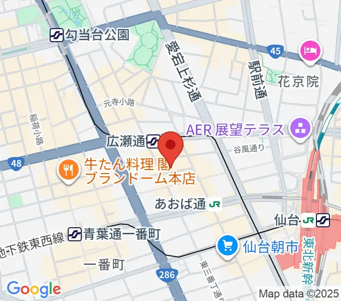 仙台enn 2nd・enn 3rdの地図