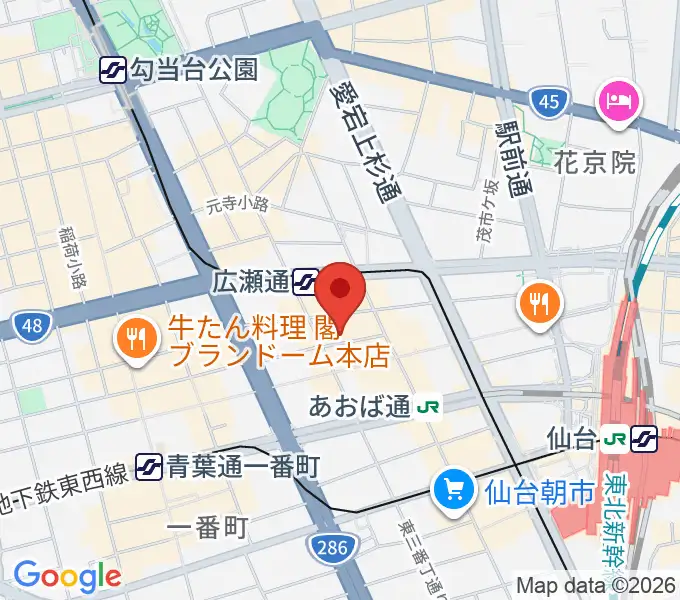仙台enn 2nd・enn 3rdの地図