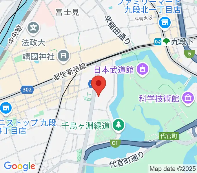 イタリア文化会館 アニェッリホールの地図