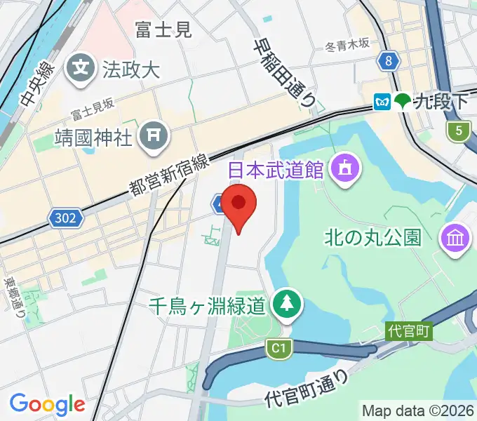 イタリア文化会館 アニェッリホールの地図