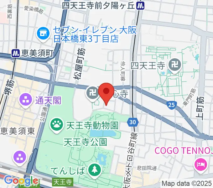 一心寺シアター倶楽の地図