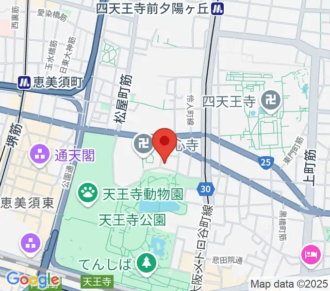 一心寺シアター倶楽の地図