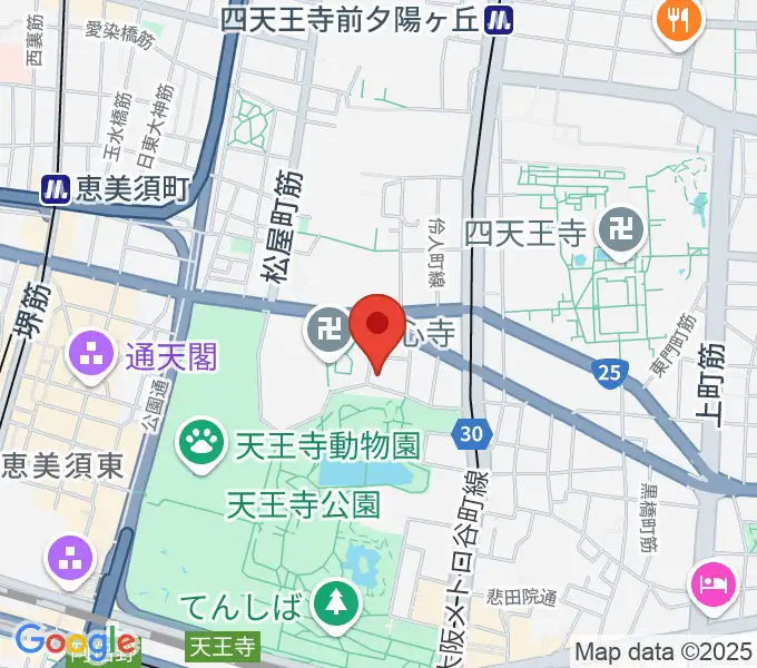 一心寺シアター倶楽の地図