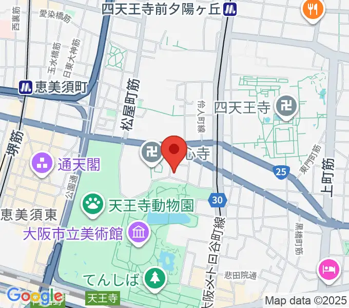 一心寺シアター倶楽の地図