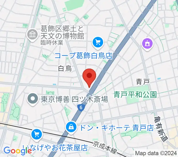 若葉音楽教室の地図