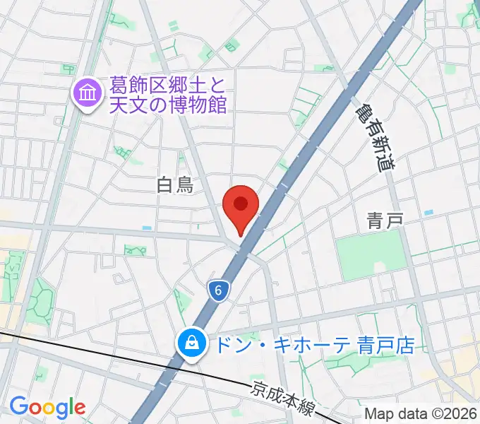 若葉音楽教室の地図