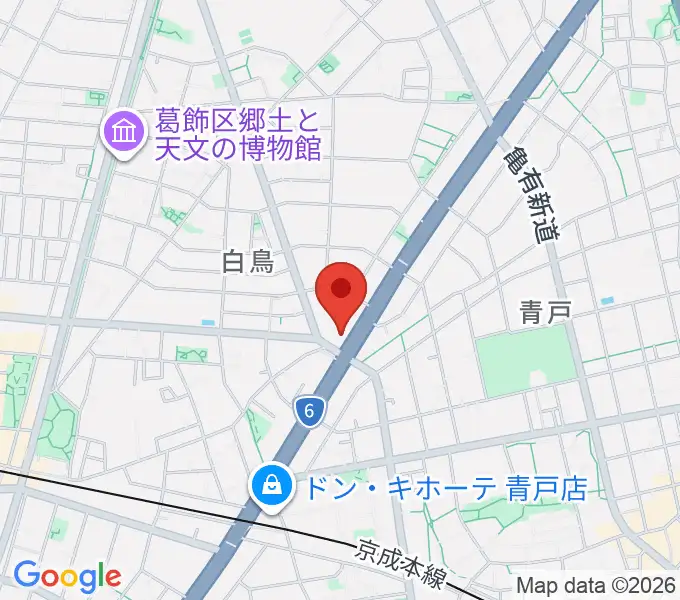若葉音楽教室の地図