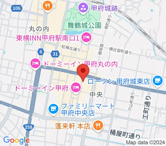 コットンクラブ甲府の地図