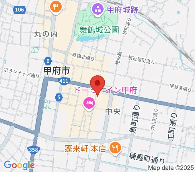 コットンクラブ甲府の地図
