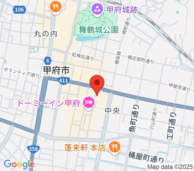 コットンクラブ甲府の地図