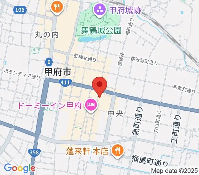 コットンクラブ甲府の地図