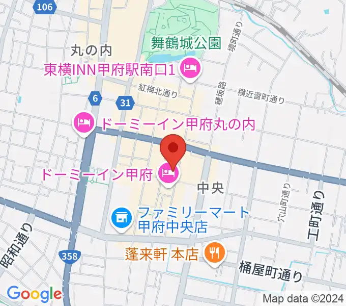 甲府桜座の地図