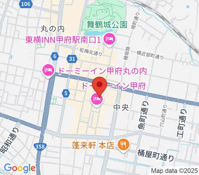甲府桜座の地図