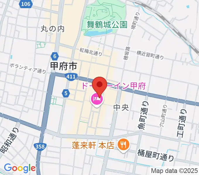 甲府桜座の地図