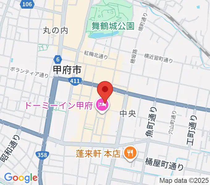 甲府桜座の地図