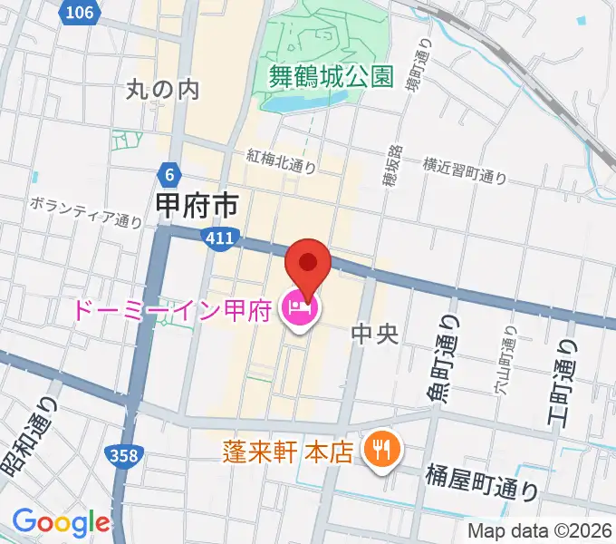 甲府桜座の地図