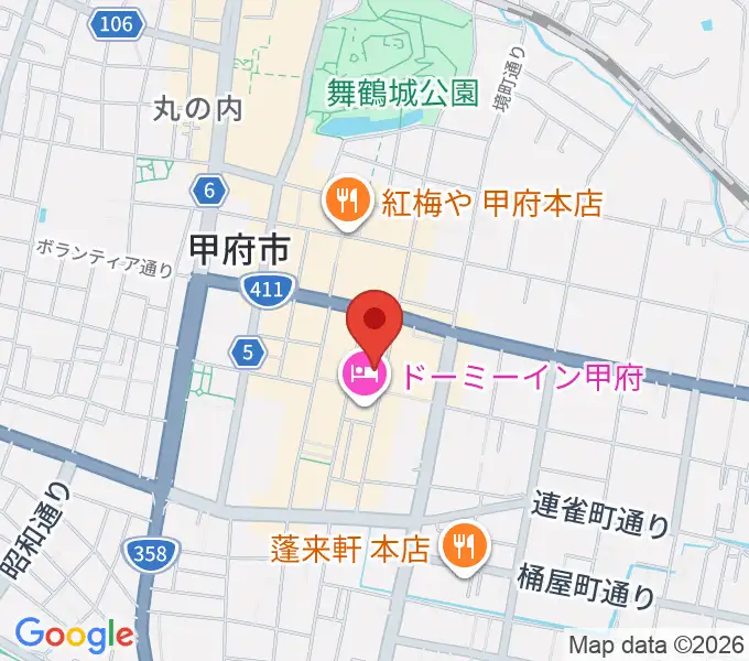 甲府桜座の地図