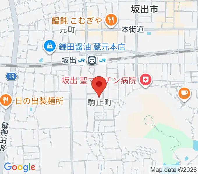 田尾和楽器店の地図