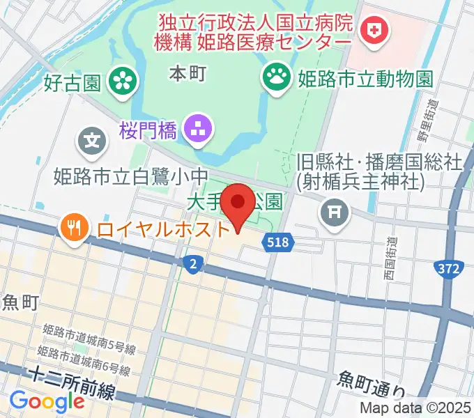 あいめっせホールの地図