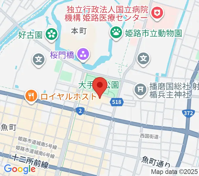 あいめっせホールの地図