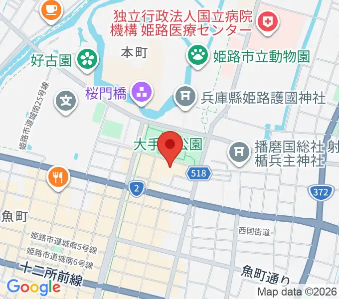 あいめっせホールの地図
