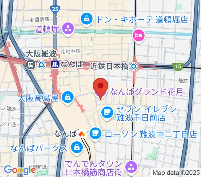 なんばグランド花月の地図