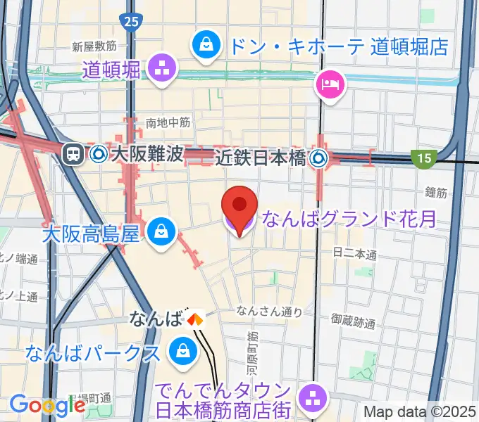 なんばグランド花月の地図