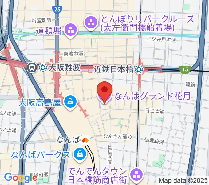 なんばグランド花月の地図