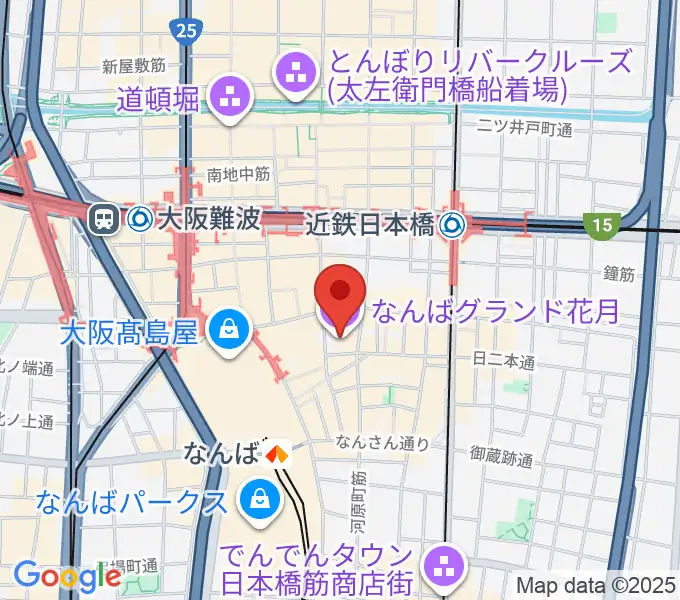なんばグランド花月の地図