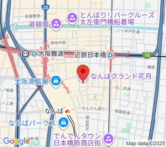 なんばグランド花月の地図
