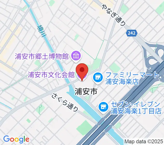 浦安市文化会館の地図