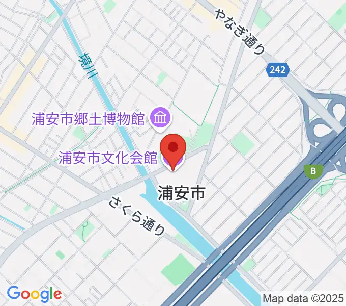 浦安市文化会館の地図