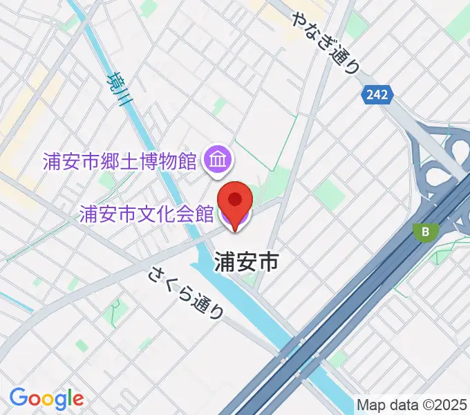 浦安市文化会館の地図