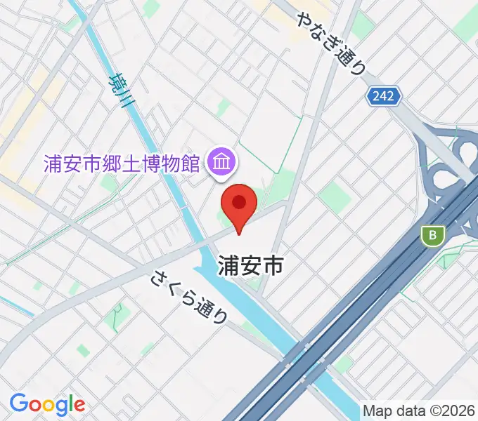 浦安市文化会館の地図