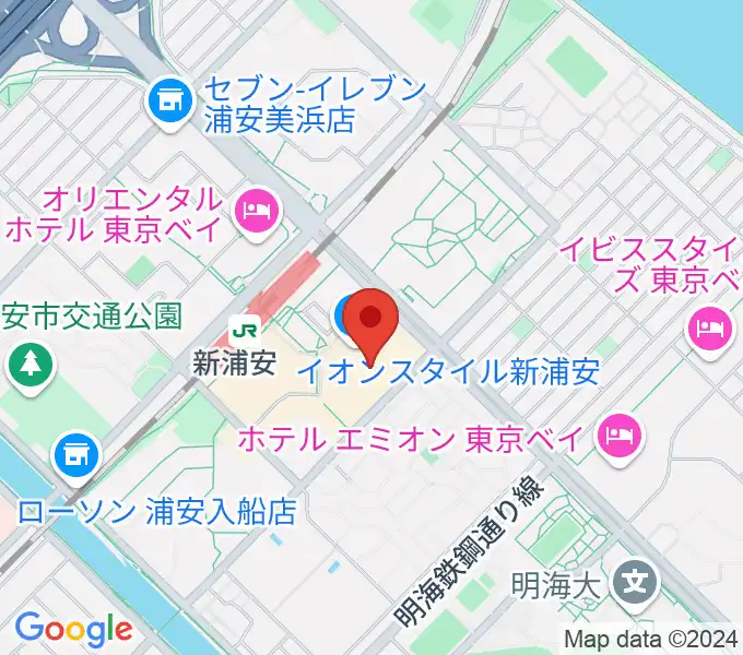 浦安市民プラザWave101の地図