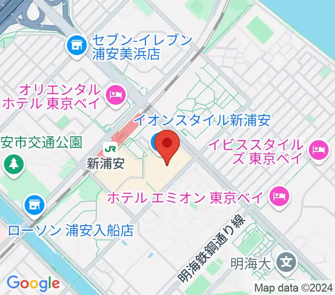 浦安市民プラザWave101の地図