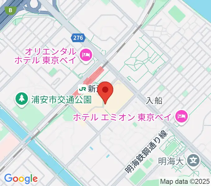 浦安市民プラザWave101の地図