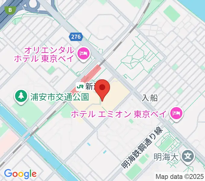 浦安市民プラザWave101の地図