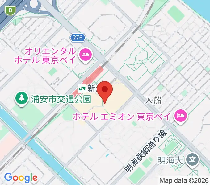 浦安市民プラザWave101の地図