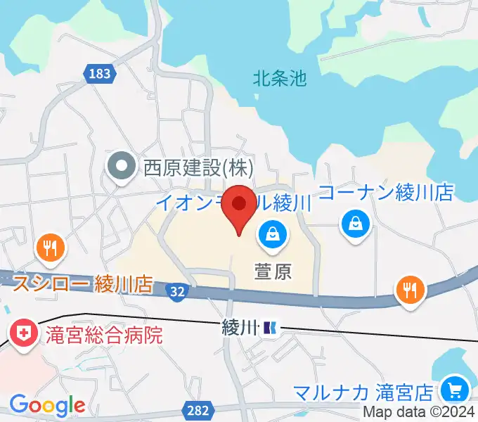 島村楽器 イオンモール綾川店の地図