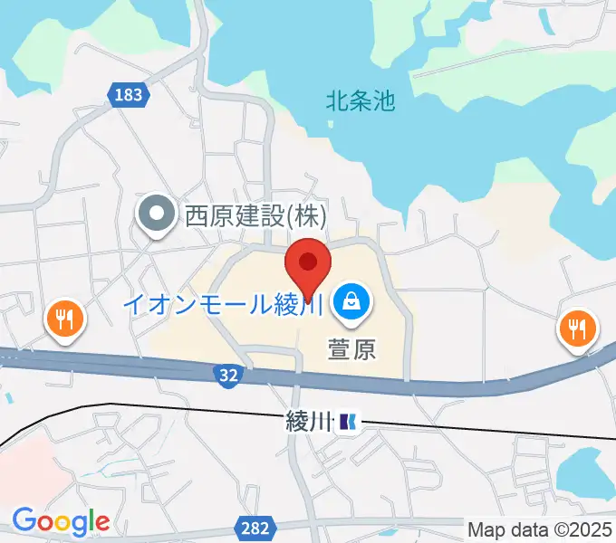 島村楽器 イオンモール綾川店の地図