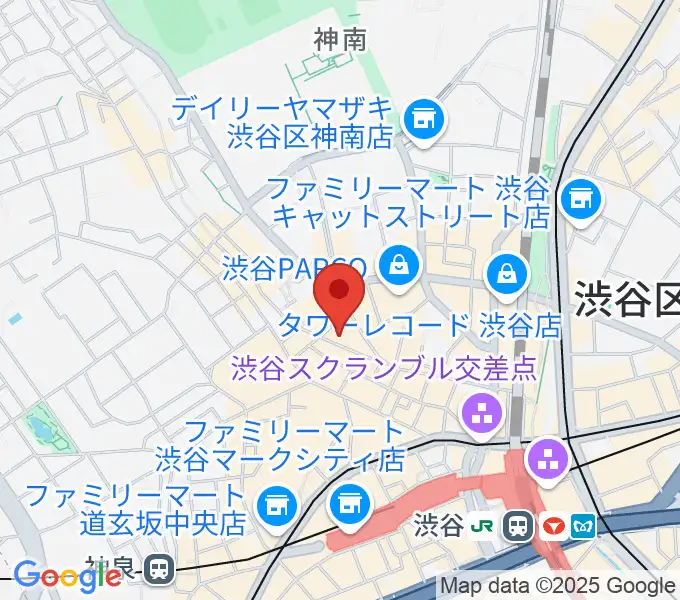 渋谷よしもと漫才劇場の地図