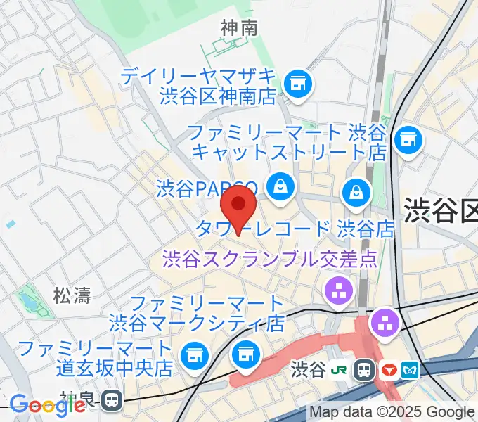 渋谷よしもと漫才劇場の地図