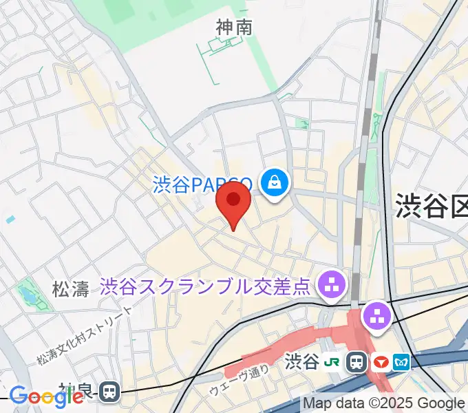 渋谷よしもと漫才劇場の地図