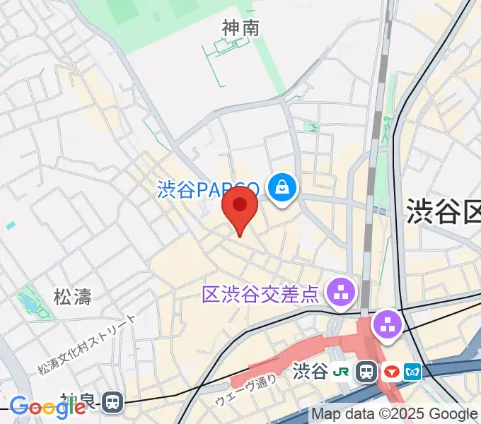 渋谷よしもと漫才劇場の地図